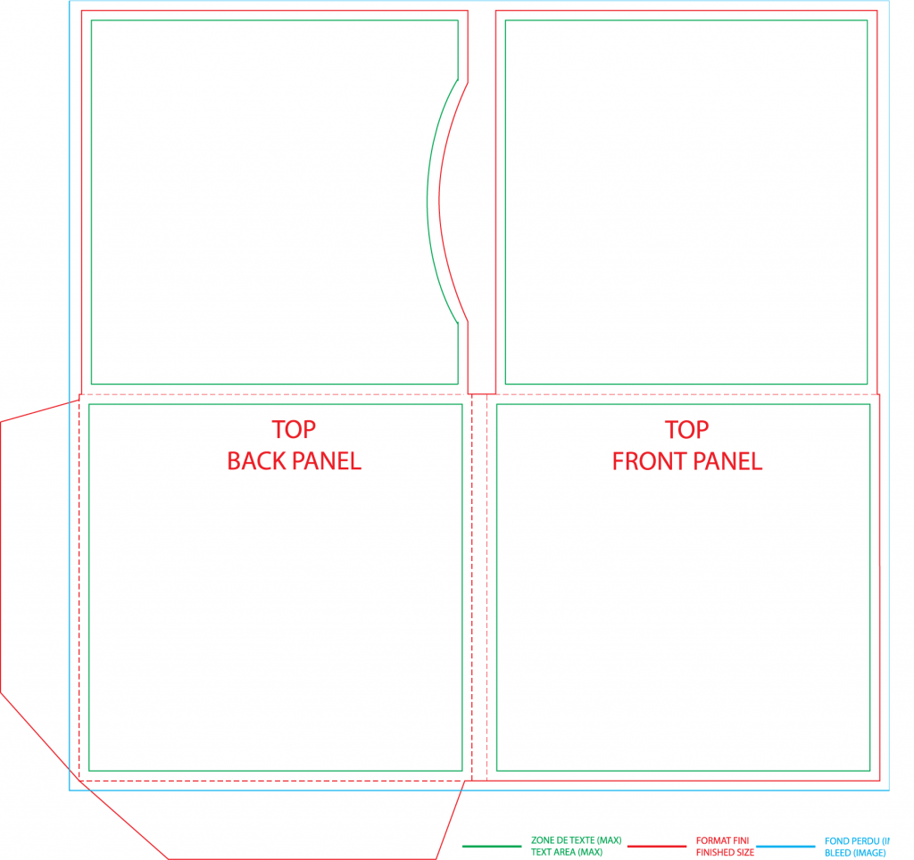 4 panel Wallet Template