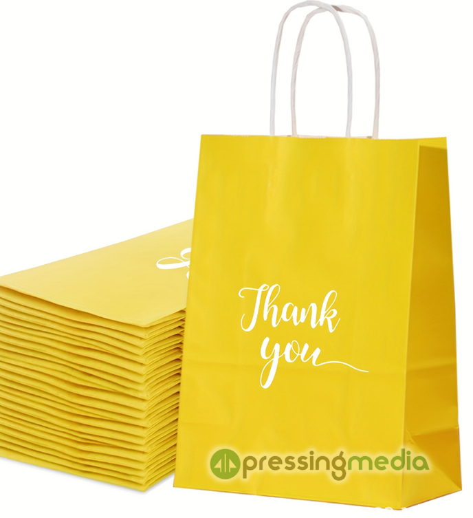 100gsm Recycled Kraft Paper Bags with Reinforced Bottom and Paper Rope Handles - Image 2